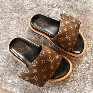 Louis Vuitton monogram slides